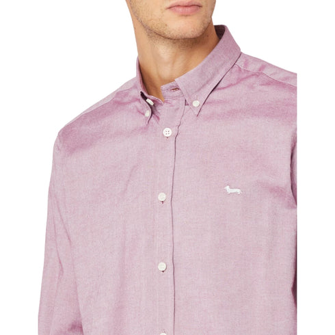 Harmont & Blaine Camicia casual Camicia Uomo in tinta unita con logo Bordeau - Francavilla Moda